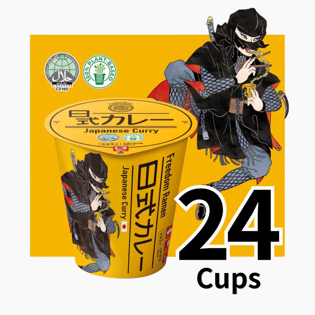 [Free Shipping] Freedom Ramen 24 cups [curry flavor] 100% vegetable ingredients